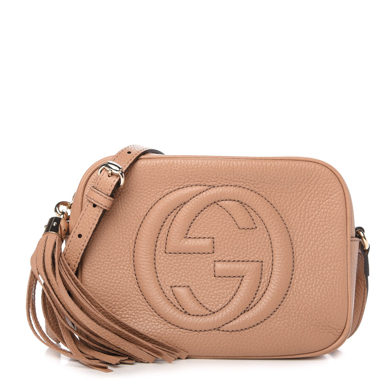Gucci Pebbled Calfskin Small Soho Disco Bag Rose Beige 1 of 10