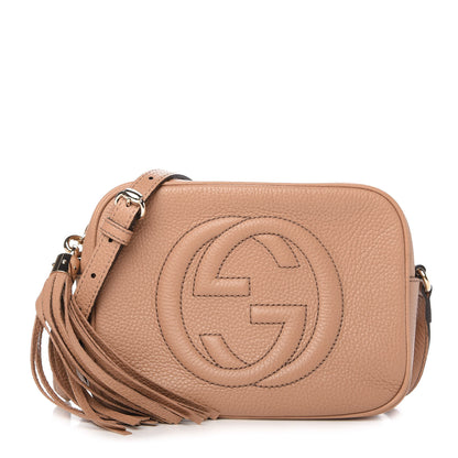 Gucci Pebbled Calfskin Small Soho Disco Bag Rose Beige 1 of 10