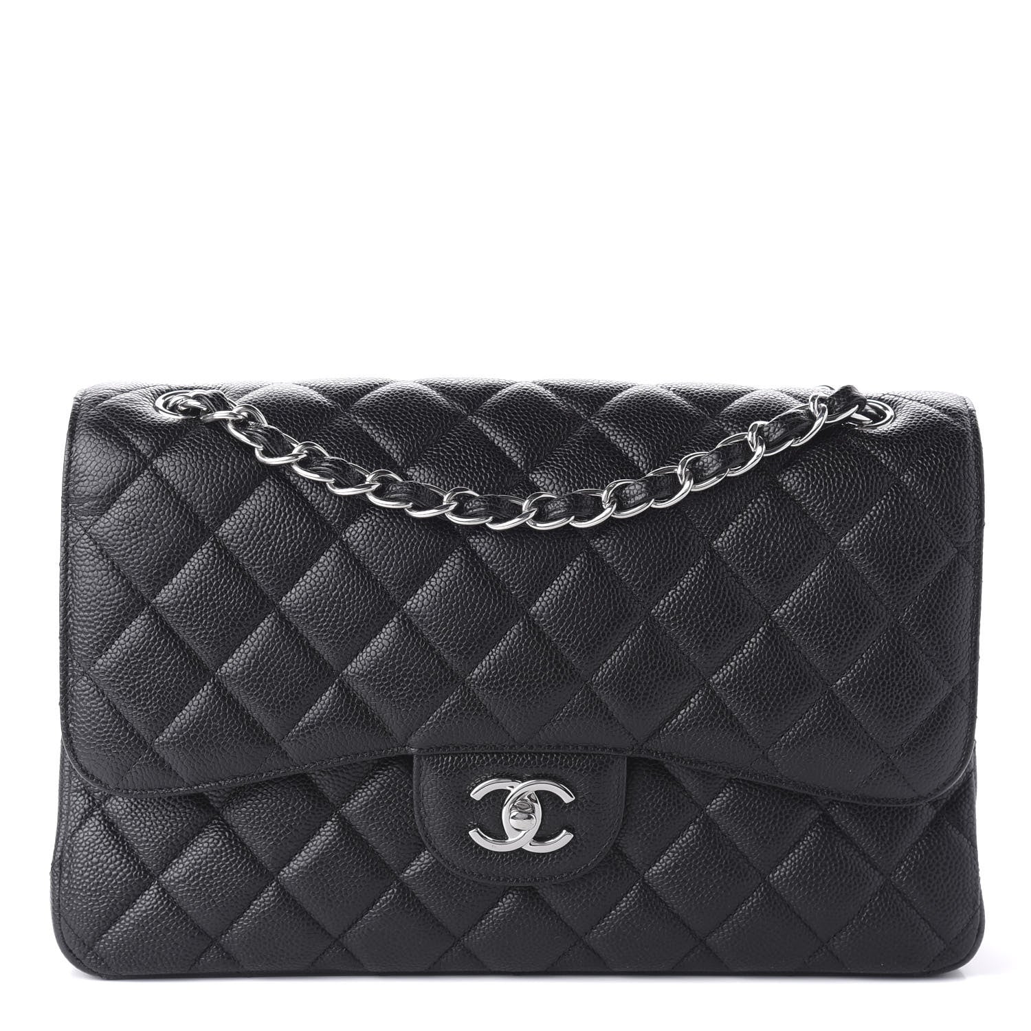 Chanel Caviar Quilted Jumbo Double Flap Black 1 of 11