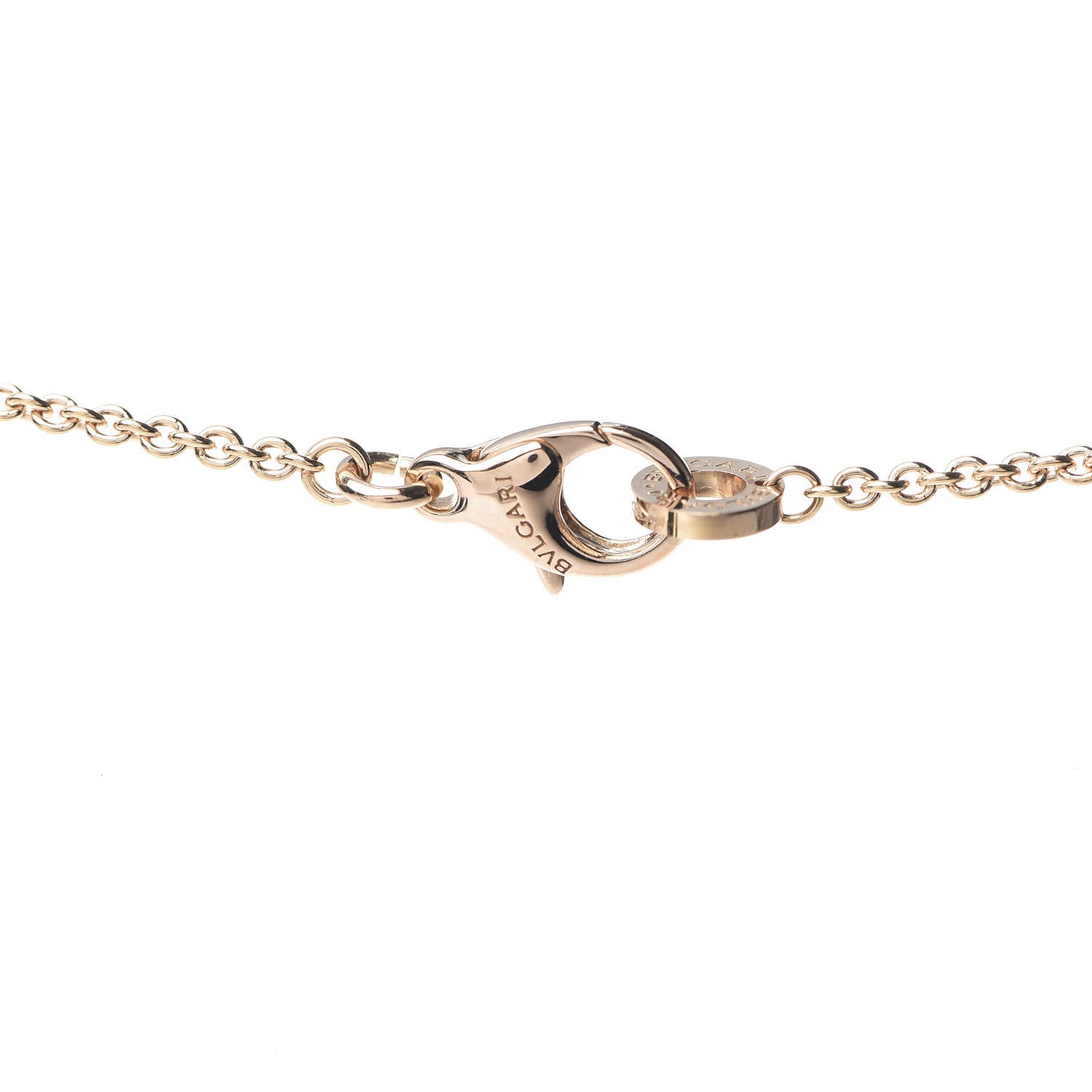 Bulgari 18K Rose Gold White Ceramic B.Zero1 Pendant Necklace 3 of 4