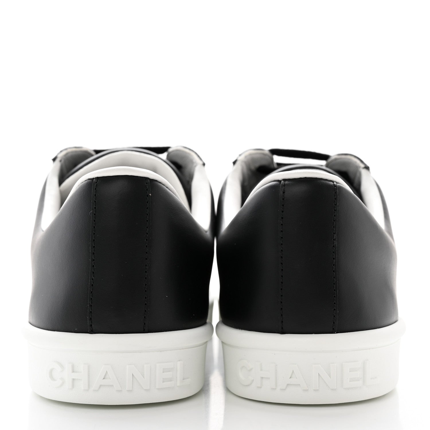 Chanel Calfskin CC Womens Sneakers 41.5 Black 5 of 12