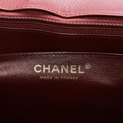 Chanel Caviar Quilted Jumbo Single Flap Dark Red 6 of 7