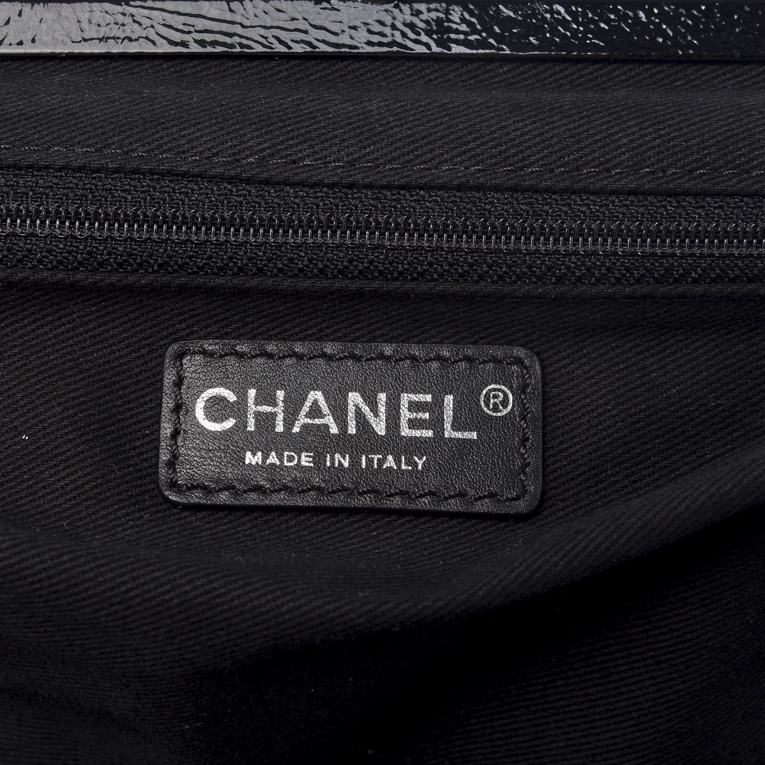 Chanel Distressed Patent Quilted Ritz Flap Bag Black 5 of 9