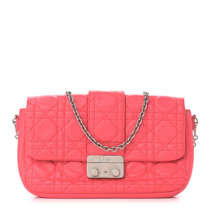 Christian Dior Lambskin Cannage Miss Dior Promenade Pouch Corail 1 of 13