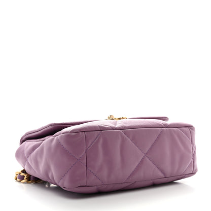 Chanel Goatskin Quilted Medium Chanel 19 Flap Violet Purple 4 of 12