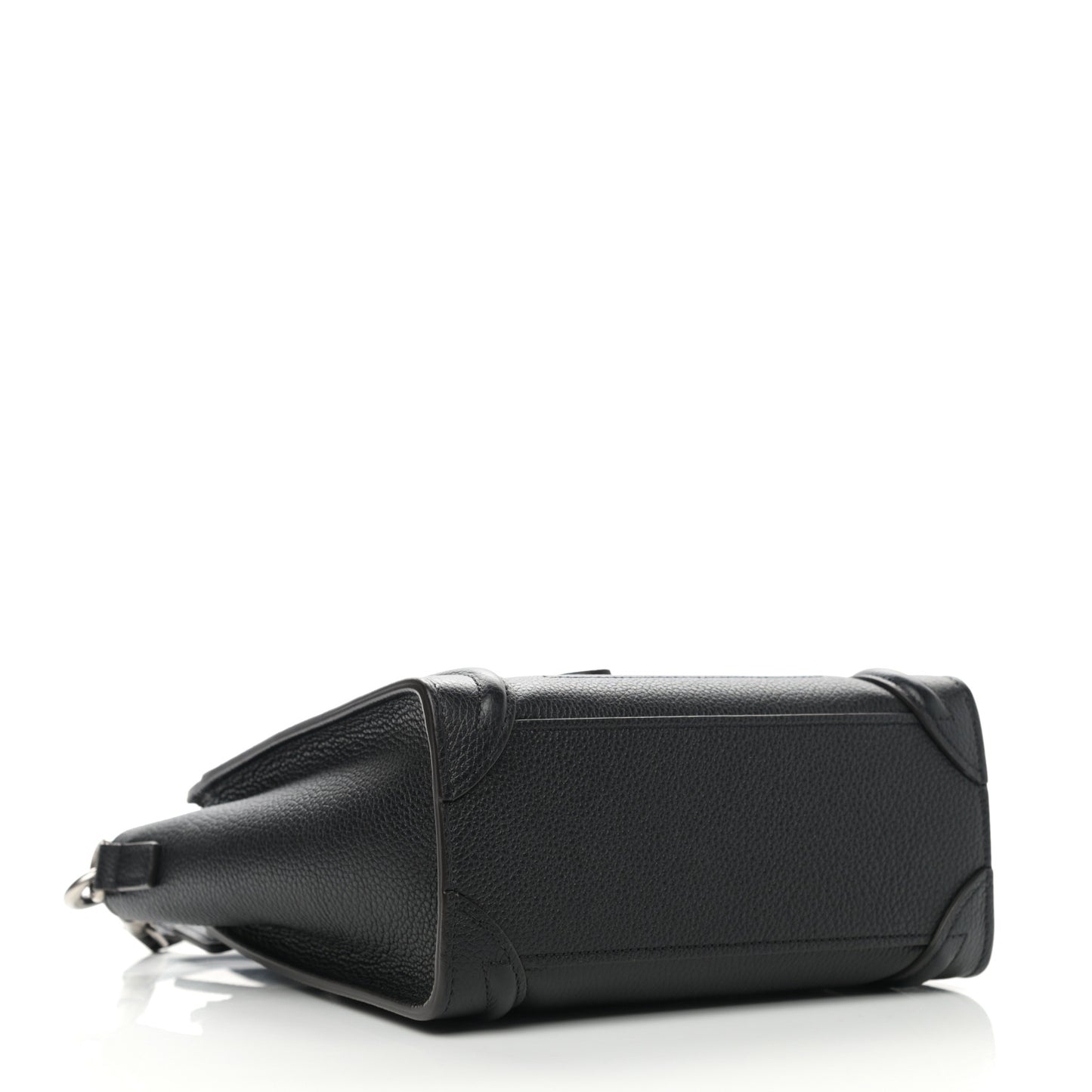 Drummed Calfskin Nano Luggage Black