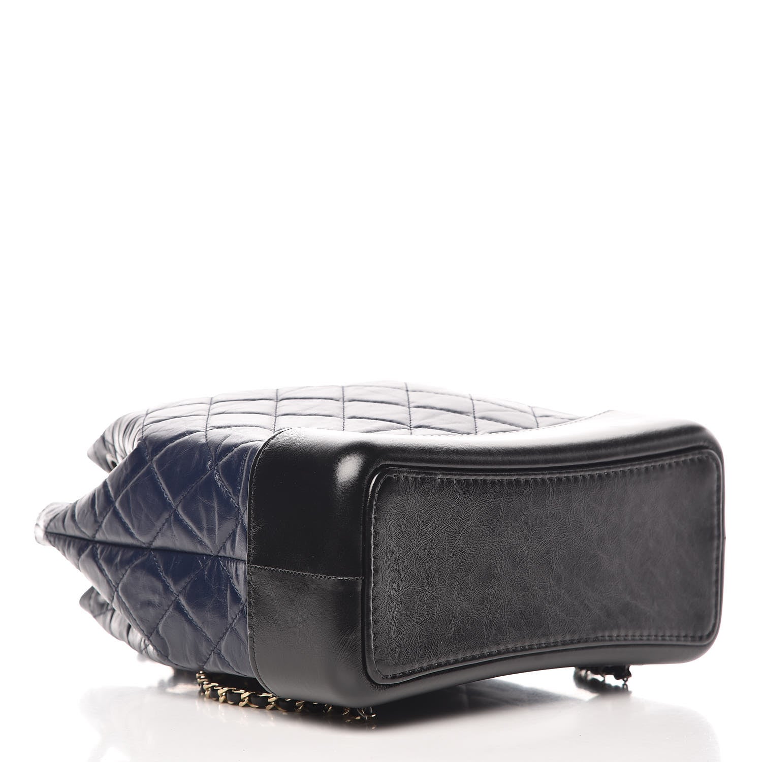 Chanel Aged Calfskin Quilted Gabrielle Backpack Navy Black 4 of 10