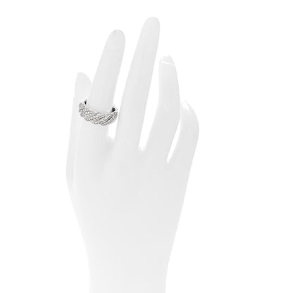 David Yurman Sterling Silver Diamond 7.5mm Cable Sculpt Ring 53 6.5 2 of 6