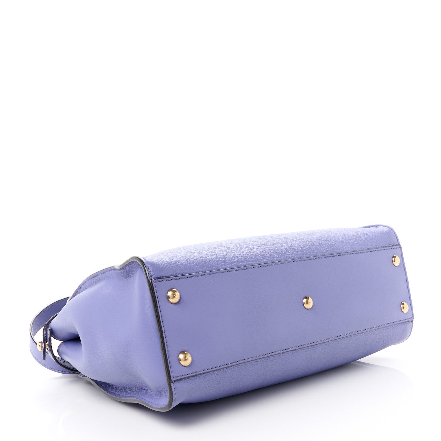 Fendi Vitello Seta Medium Peekaboo Iconic Satchel Viola Cassis 4 of 12