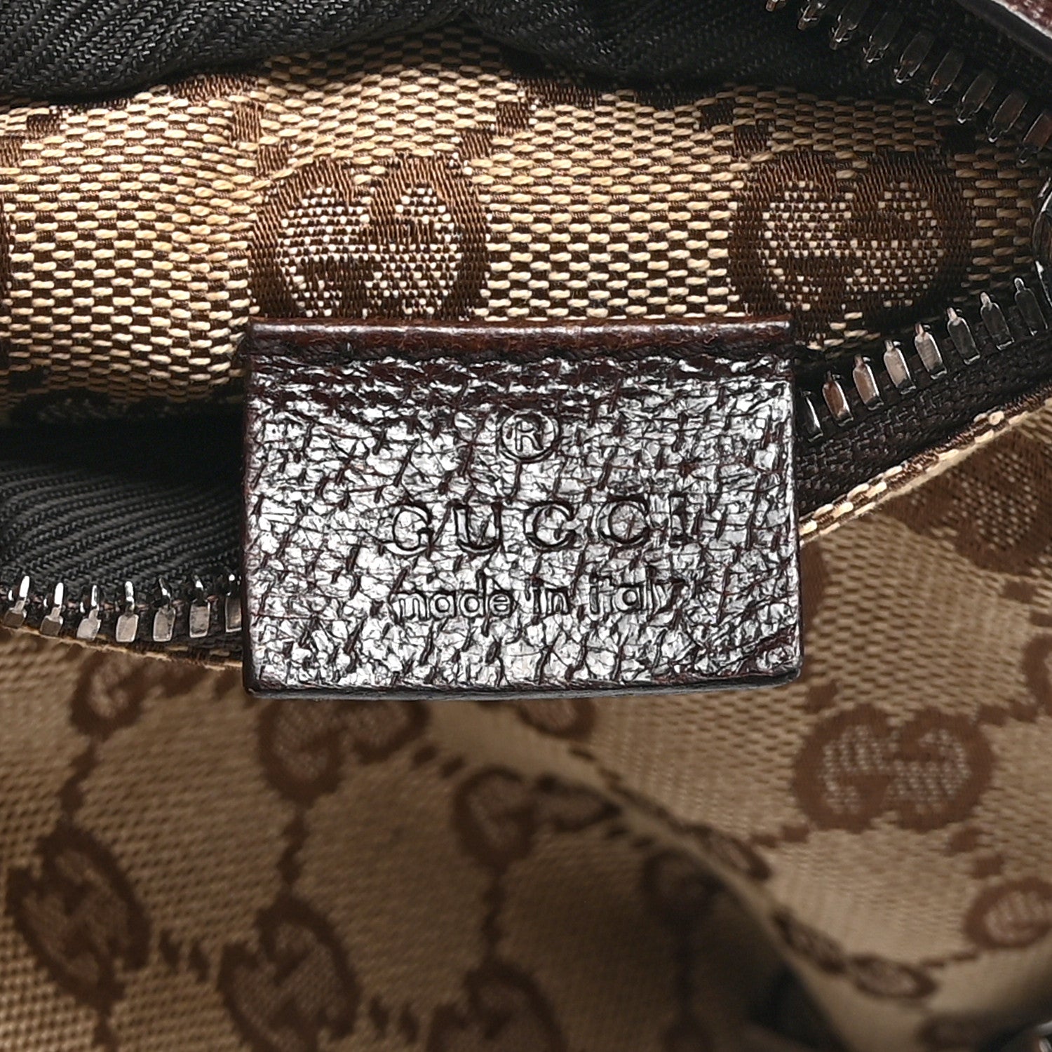 Gucci GG Monogram Double Pocket Belt Bag Dark Brown 6 of 9