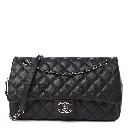 Chanel Caviar Quilted Jumbo Easy Flap Black 1 of 8