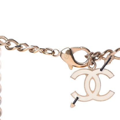 Chanel Enamel Charm CC Long Necklace Gold 4 of 7