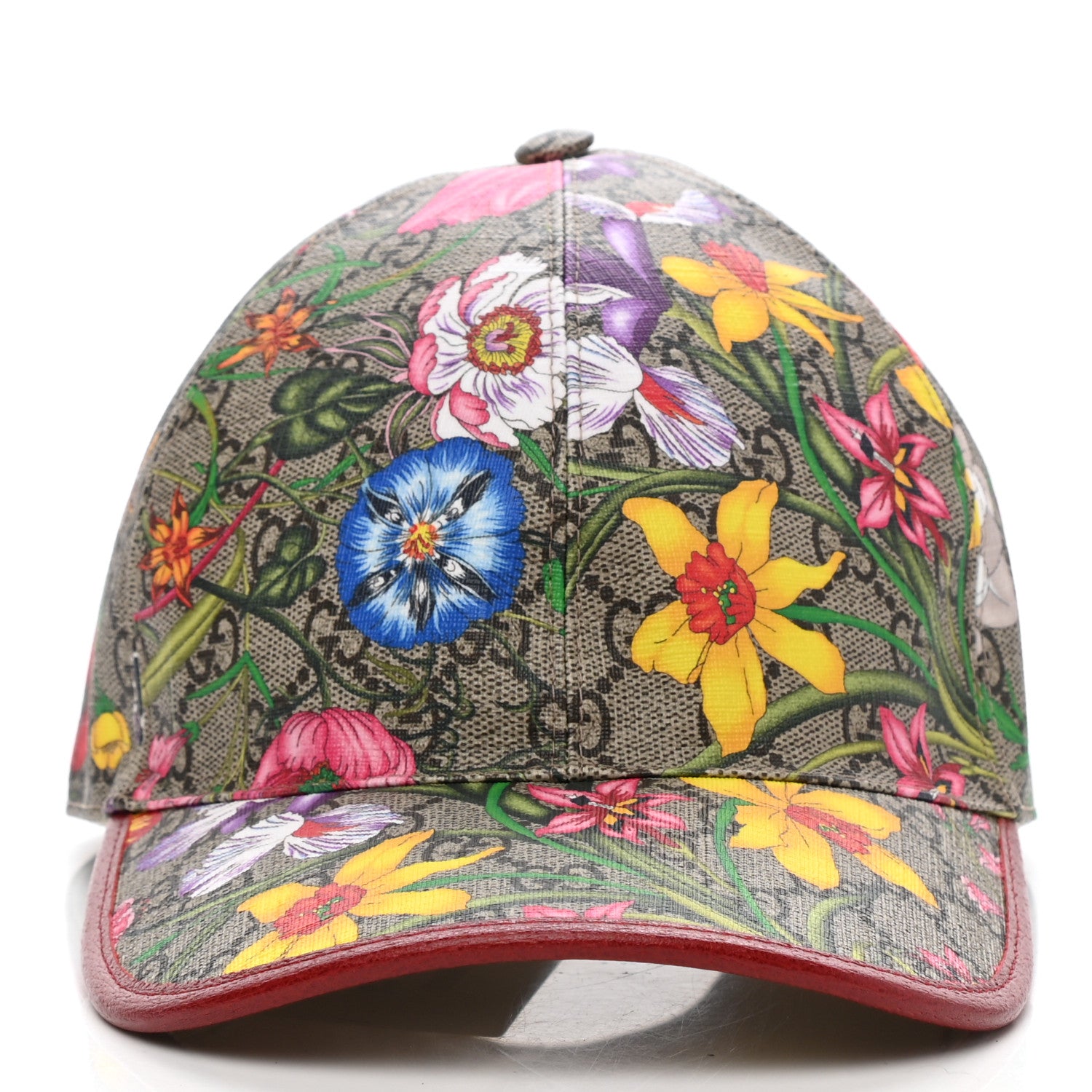 GUCCI GGスプリーム フローラ キャップ S Gucci GG Supreme Flora Claudia Baseball Hat 58 L Red 981980