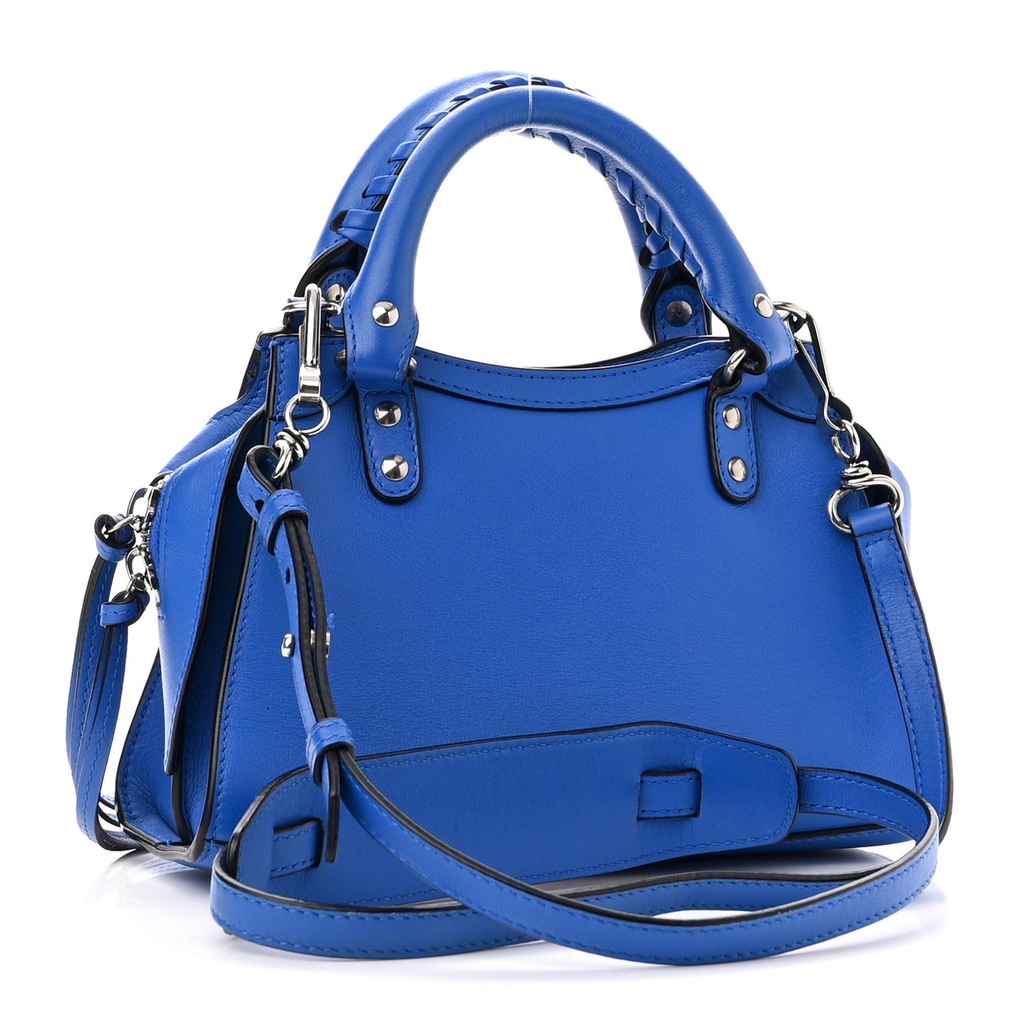 Smooth Calfskin Neo Classic Silver Hardware Mini City Bleu