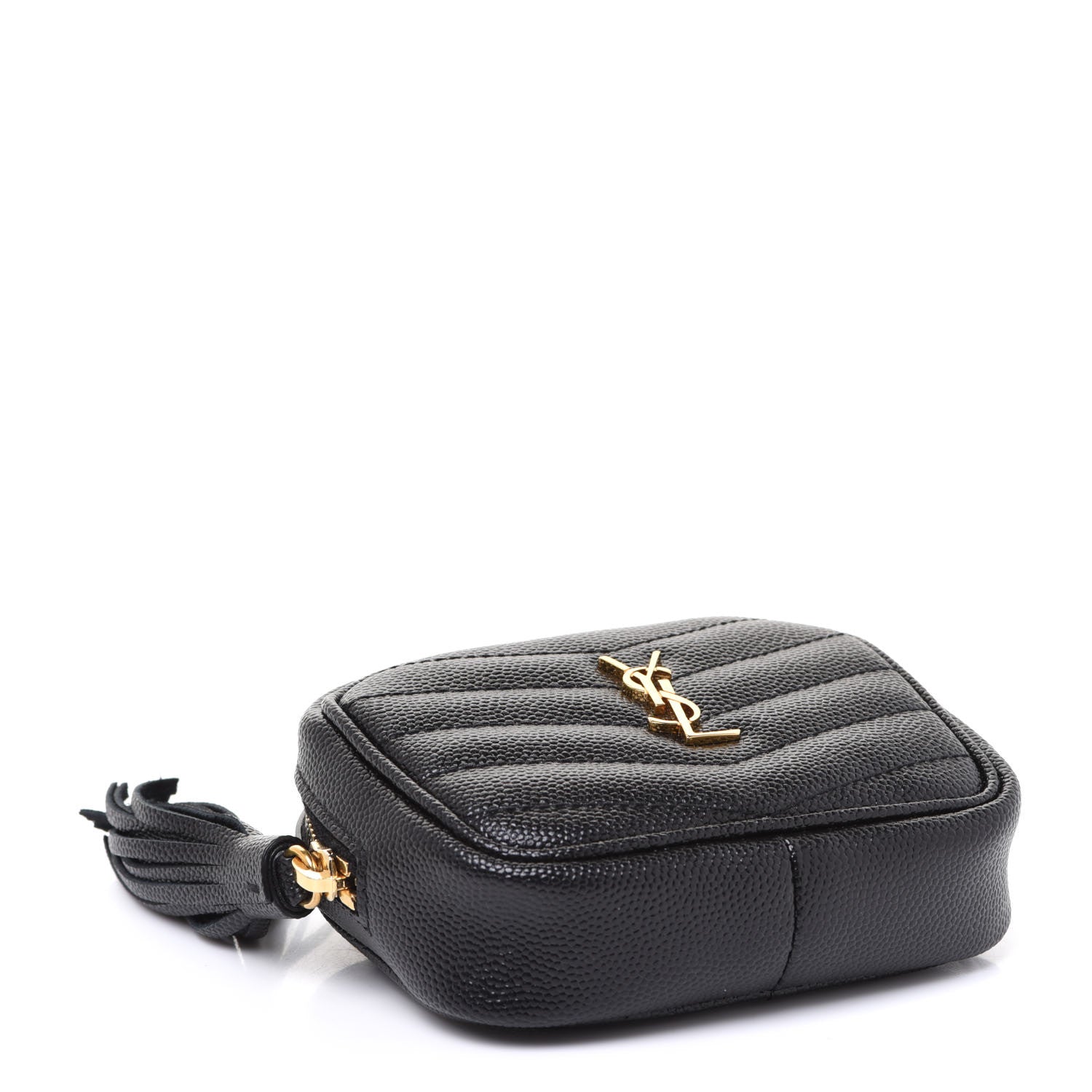 Saint Laurent Grain De Poudre Matelasse Monogram Baby Lou Camera Bag Black 4 of 8