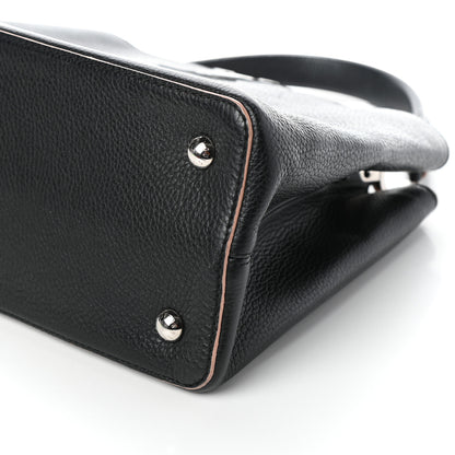 Louis Vuitton Taurillon Capucines MM Black Petale 9 of 9