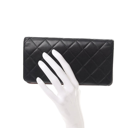 Chanel Lambskin Quilted Yen Wallet Black 2 of 12