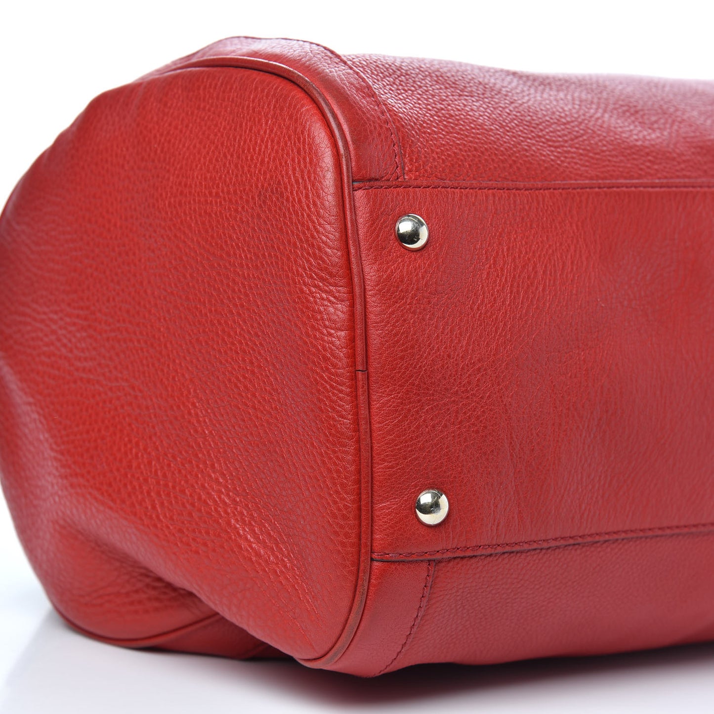Pebbled Calfskin Medium Soho Boston Red
