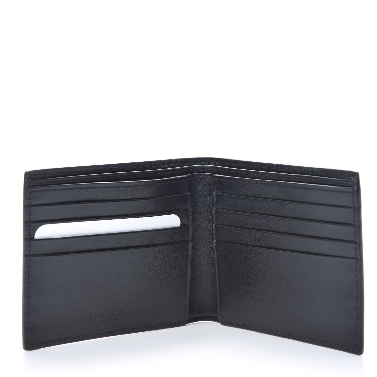 Saint Laurent Calfskin Star Print East West Wallet Black 5 of 8