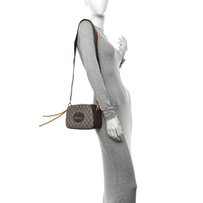 Gucci GG Supreme Monogram Web Neo Vintage Shoulder Bag Beige New Acero Crop 2 of 11