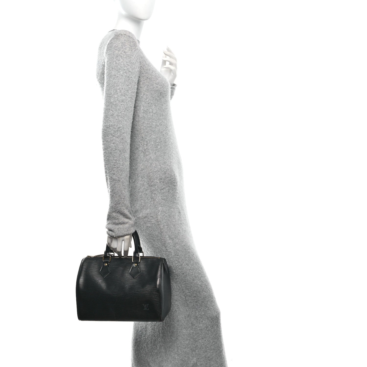 Louis Vuitton Epi Speedy 25 Black 2 of 12