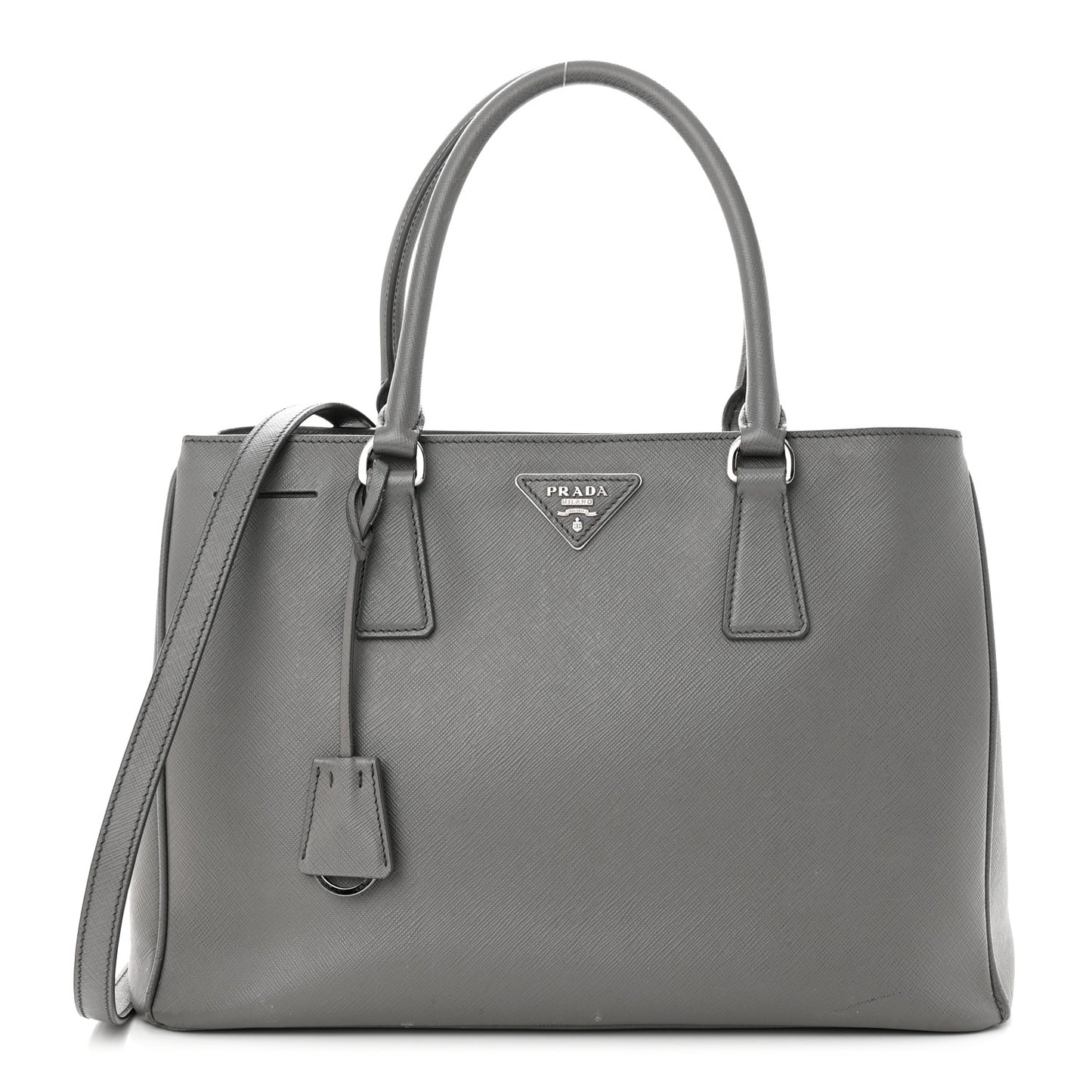 Saffiano Medium Galleria Double Zip Tote Marmo