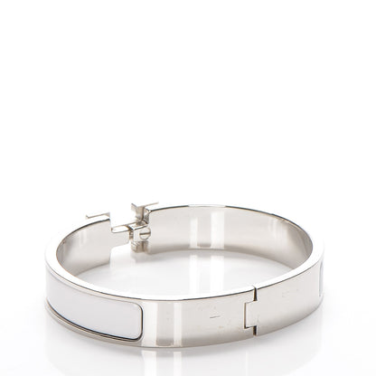 Hermes Enamel Narrow Clic Clac H Bracelet PM White 3 of 4