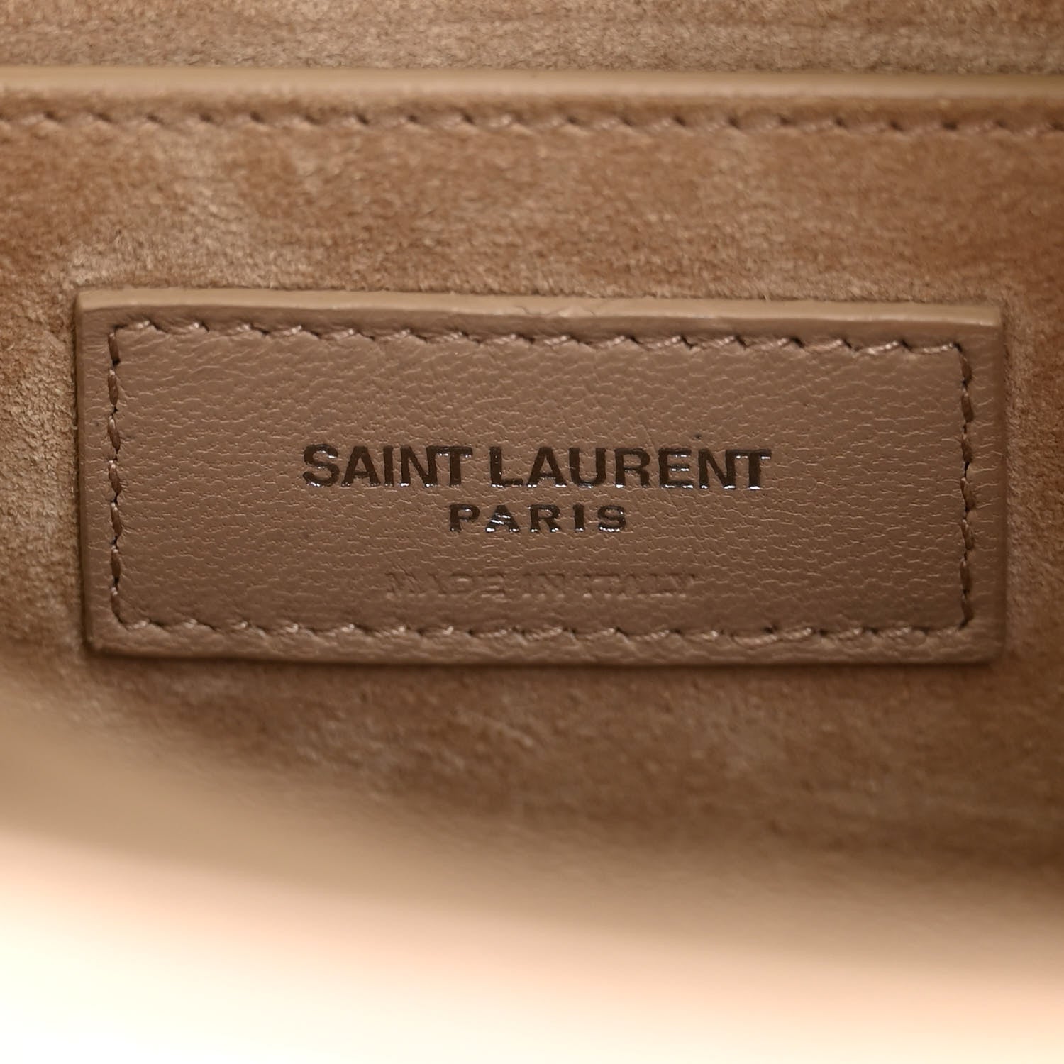 Saint Laurent Calfskin Medium Monogram Sunset Dark Beige 6 of 18