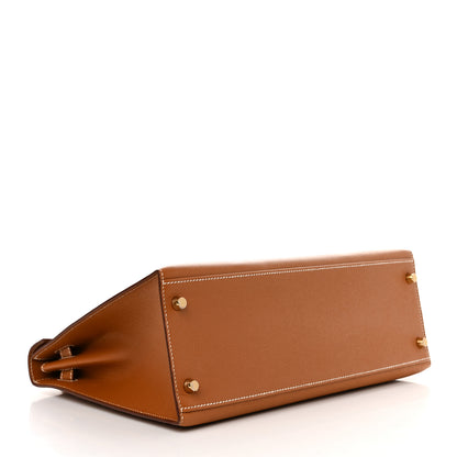 Hermes Epsom Kelly Sellier 32 Gold 4 of 12