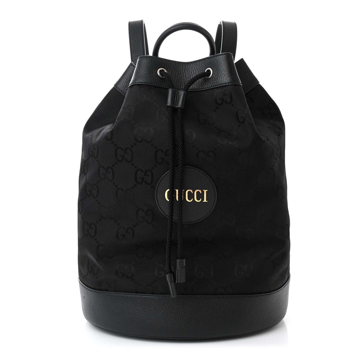 Gucci Econyl Nylon Monogram Off The Grid Drawstring Bucket Backpack Black 1 of 11