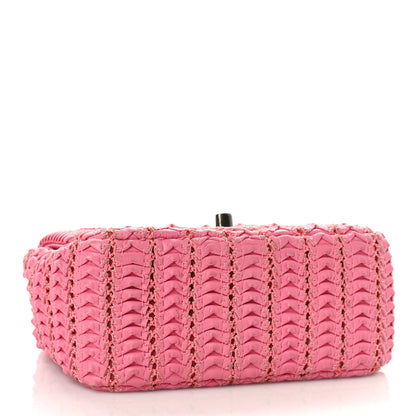 Chanel Lambskin Crochet Embroidered Mini Flap Pink 4 of 8