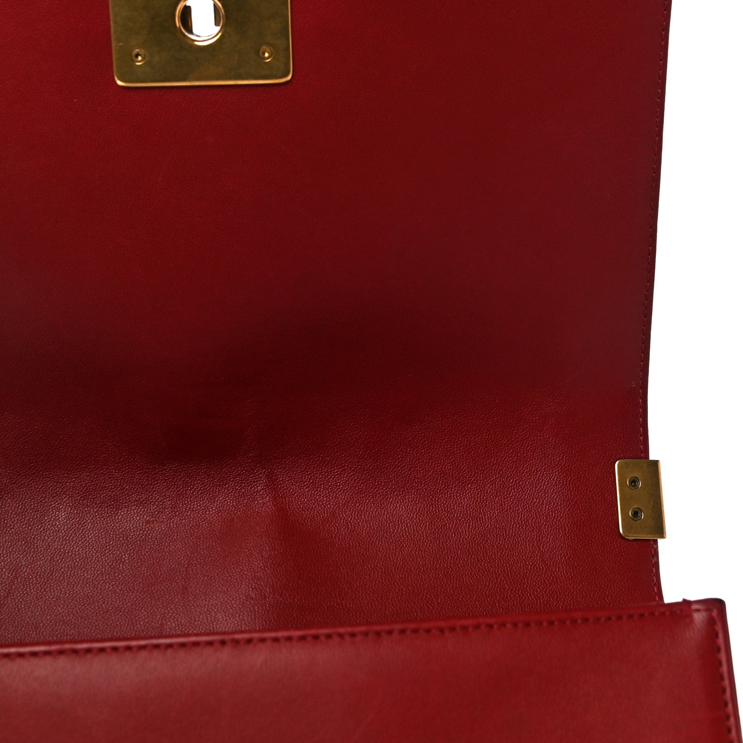 Chanel Calfskin Quilted Medium Boy Flap Red 13 of 21