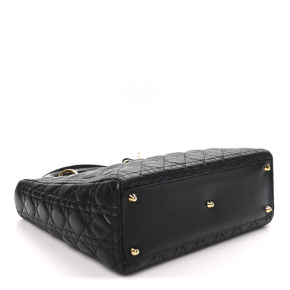 Christian Dior Lambskin Cannage Large Lady Dior Black 4 of 10