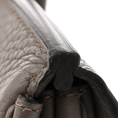 Hermes Taurillon Clemence Birkin 30 Etain 12 of 15