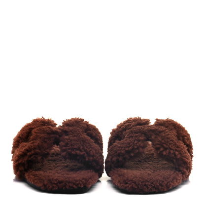 Hermes Woolskin Oran Sandals 40 Cognac 2 of 7