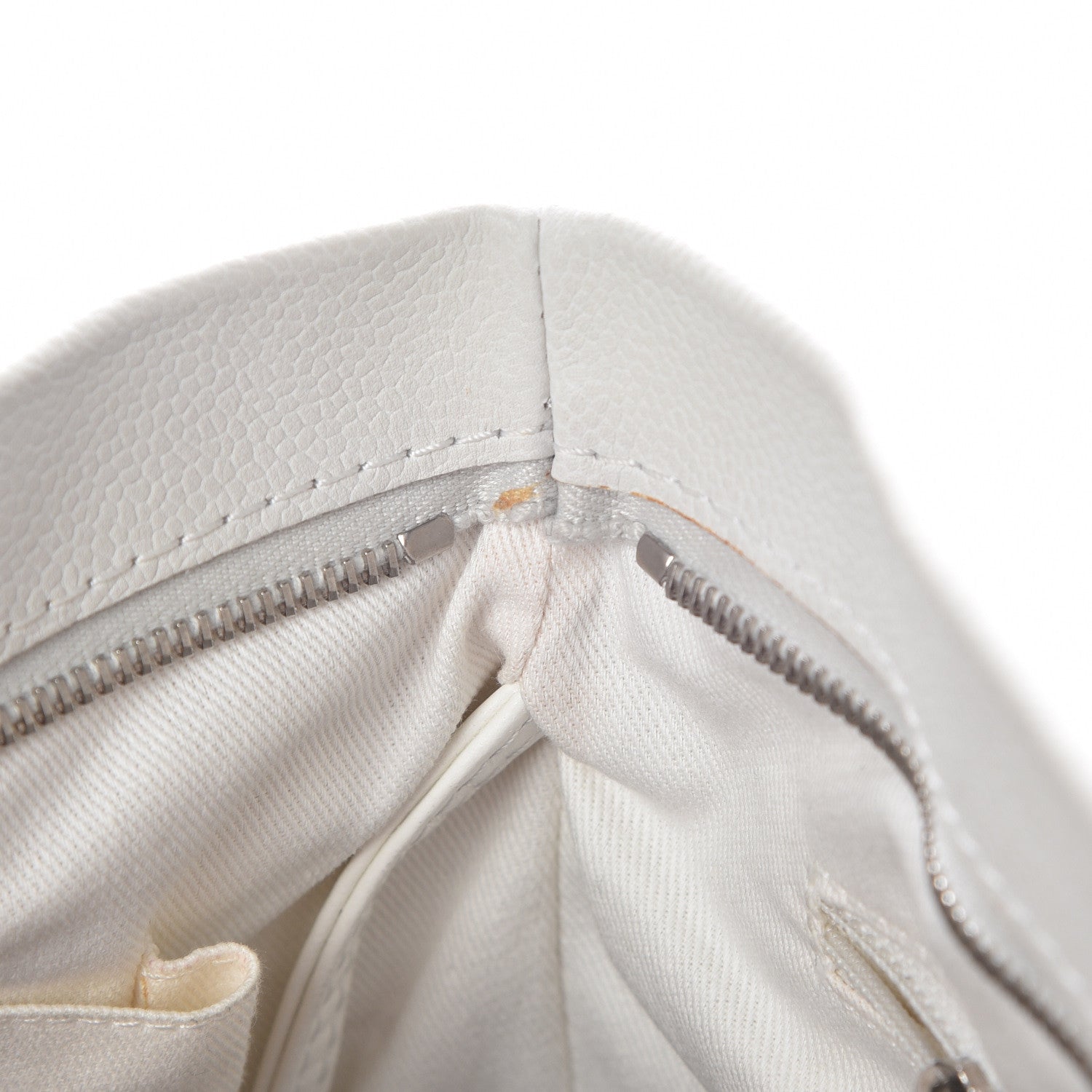 Chanel Caviar Large CC Tuck Tote Ivory 10 of 20