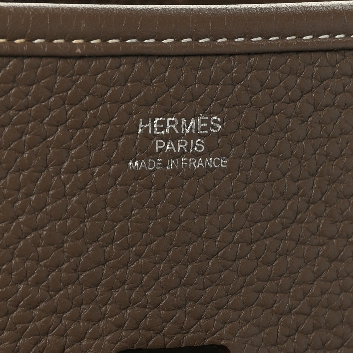 Hermes Taurillon Clemence Evelyne III GM Etoupe 6 of 9