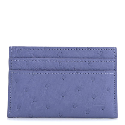 Louis Vuitton Ostrich Double Card Holder Purple 1 of 7