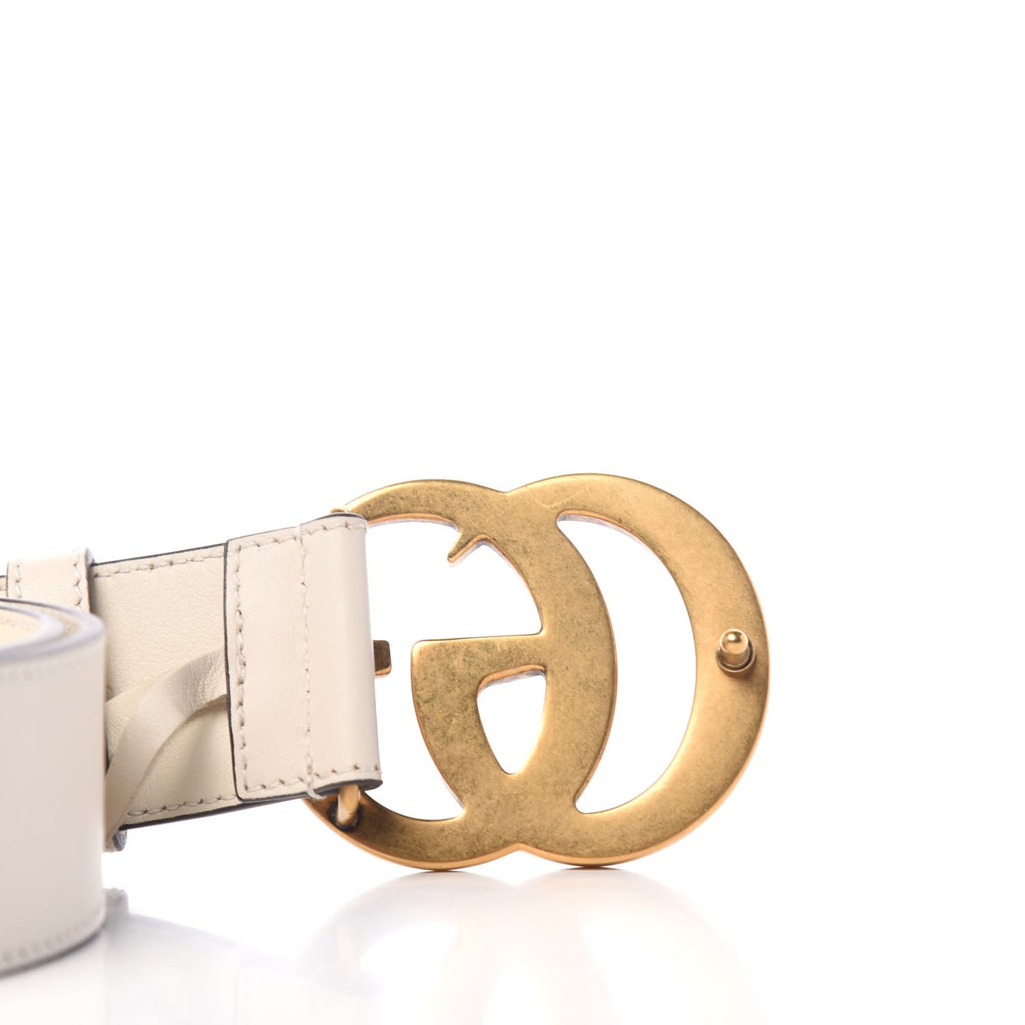 Calfskin Double G 40mm Belt 70 28 Mystic White