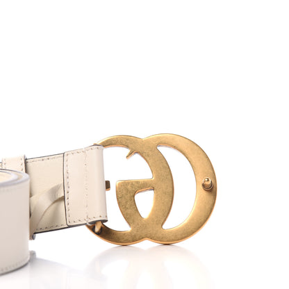 Gucci Calfskin Double G 40mm Belt 70 28 Mystic White 3 of 6