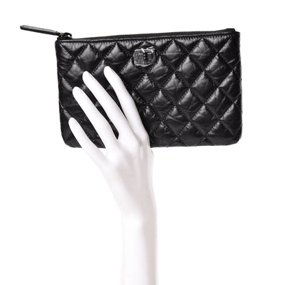 Chanel Aged Calfskin Quilted Medium Reissue Cosmetic Case So Black 2 of 8
