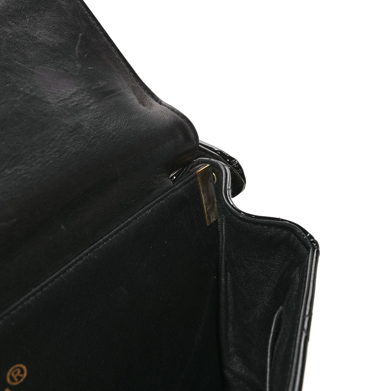 Chanel Patent Quilted Double Sided Shoulder Flap Bag Black 12 of 13
