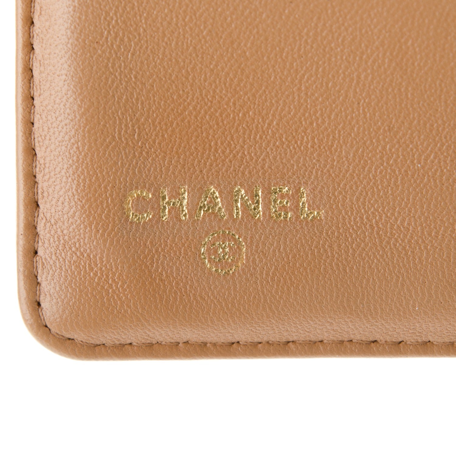 Chanel Lambskin Quilted Zipped Pocket Wallet Beige 6 of 9