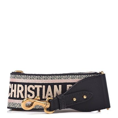 Christian Dior Canvas Embroidered Shoulder Strap Rose Multicolor 1 of 4