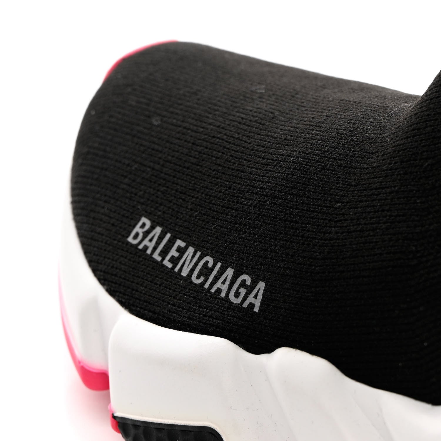 Balenciaga Neoprene Knit Womens Speed Sneakers 35 Black Pink 11 of 12