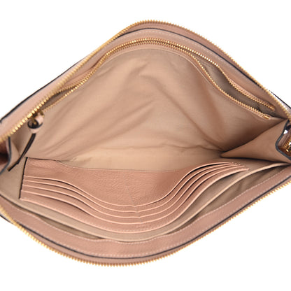 Chloe Calfskin Alphabet Flat Pouch Clutch Blush Nude 5 of 6
