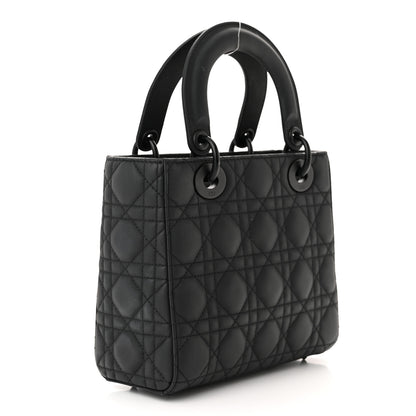 Christian Dior Ultra Matte Calfskin Cannage Small My ABCDior Lady Dior Black 3 of 17