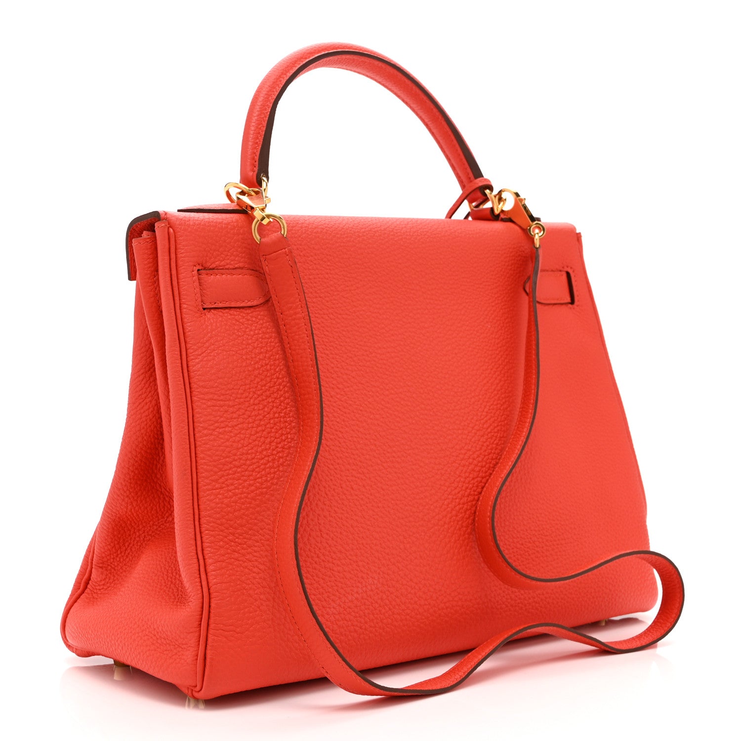 Hermes Togo Kelly Retourne 32 Capucine 3 of 10