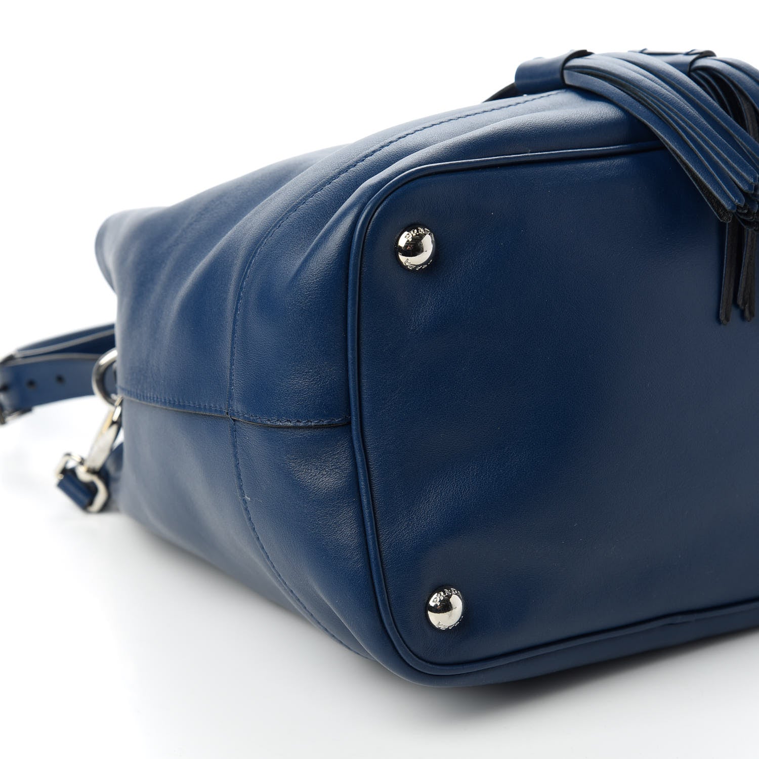 Prada Soft Calfskin Bucket Bag Bleuette 6 of 10