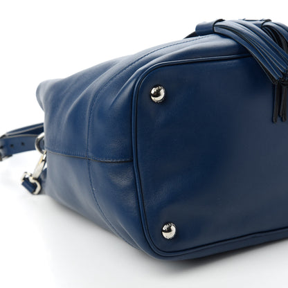 Prada Soft Calfskin Bucket Bag Bleuette 6 of 10